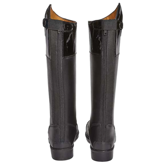 Elico Amelia Kids Patent Top Riding Boots - Black