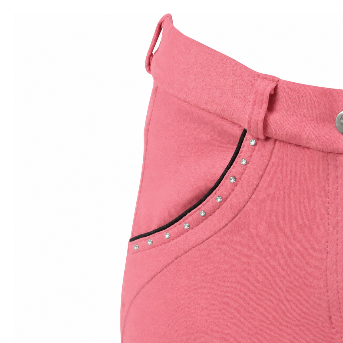 HyPerformance Darcy Diamante Children's Jodhpurs - Coral/Brown
