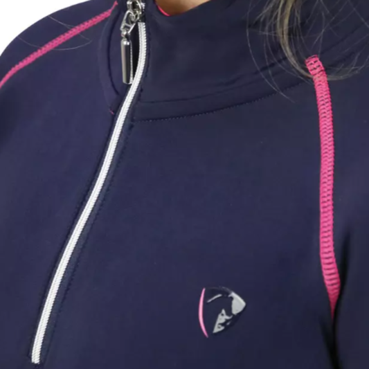 Hy Equestrian DynaMizs Ecliptic Children's Baselayer - Navy/Magenta