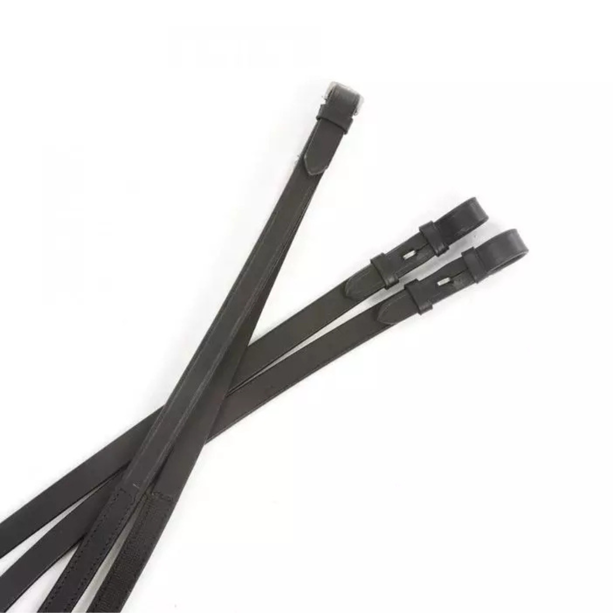 Mackey Classic One-Sided Rubber Grip Reins - Brown