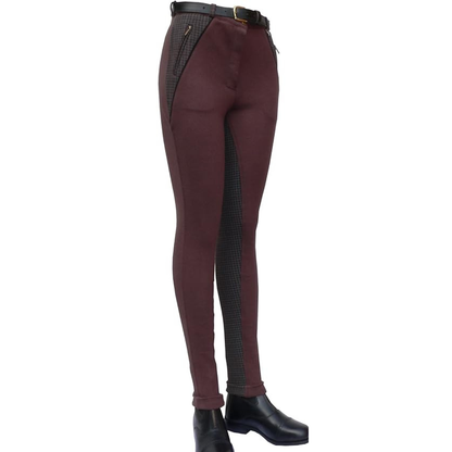 Gallop Ladies Brown Check Jodhpurs