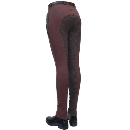 Gallop Ladies Brown Check Jodhpurs