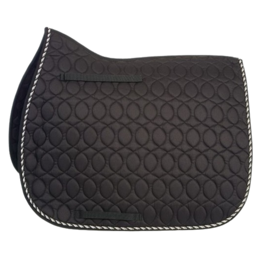 Hy Deluxe Saddle Pad With Cord Binding - Black