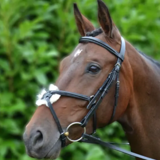 Hy Mexican Bridle With Rubber Grip Reins - Black