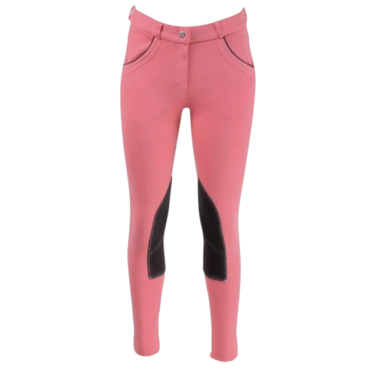 HyPerformance Darcy Diamante Children's Jodhpurs - Coral/Brown