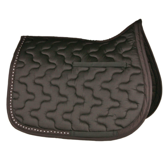 HySpeed Diamante Trim Saddle Cloth - Black