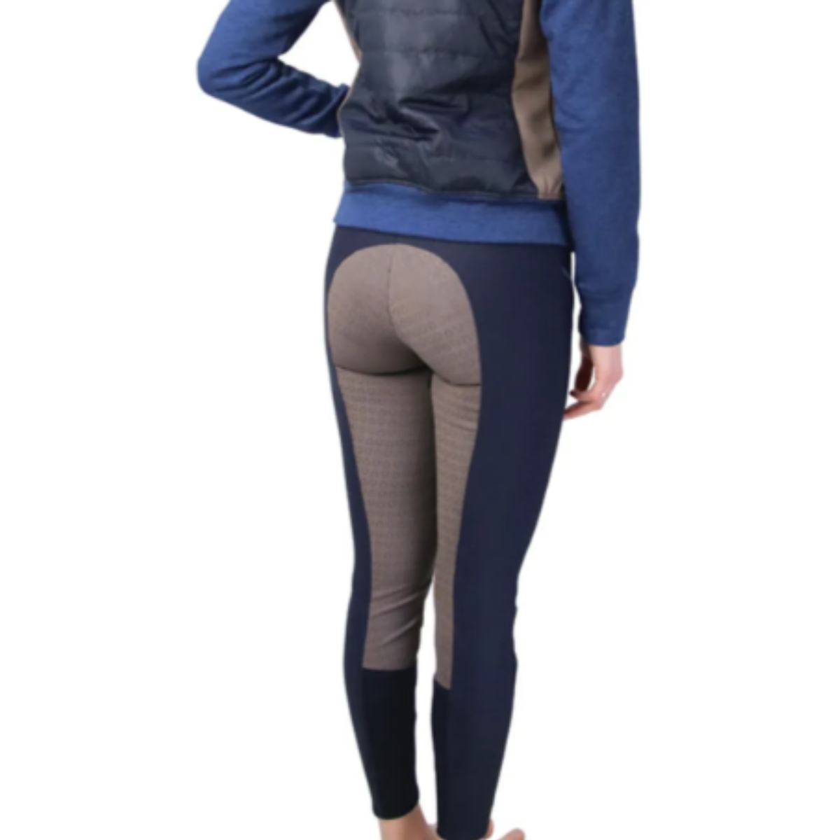 Hy Equestrian Highbury Collection Breeches - Navy/Taupe/Rose Gold