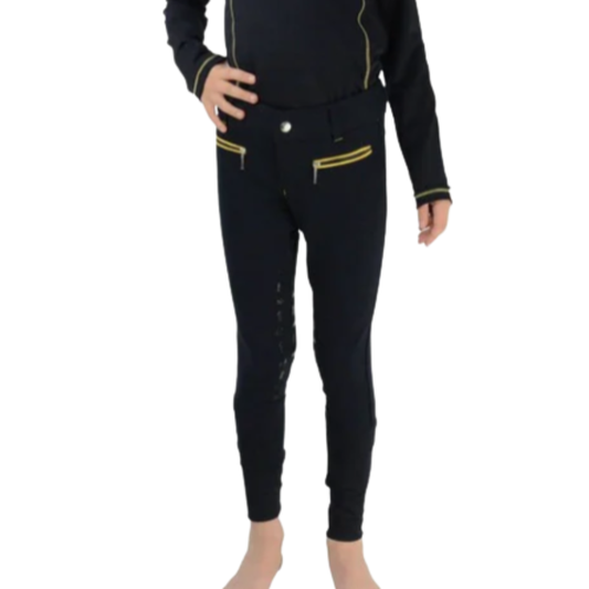 Little Knight Lancelot Full Silicone Breeches - Navy/Yellow