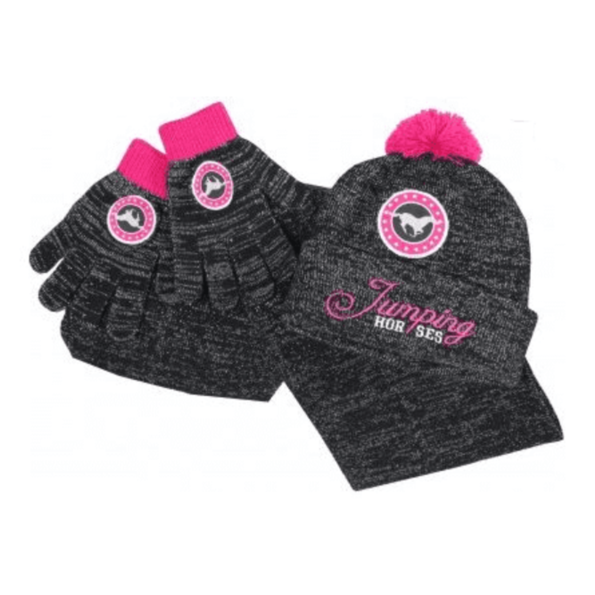 Red Horse Winter Set - Black/Pink