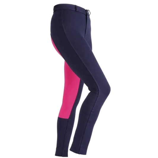 Shires Wessex Maids Two Tone Jodhpurs - Navy/Pink